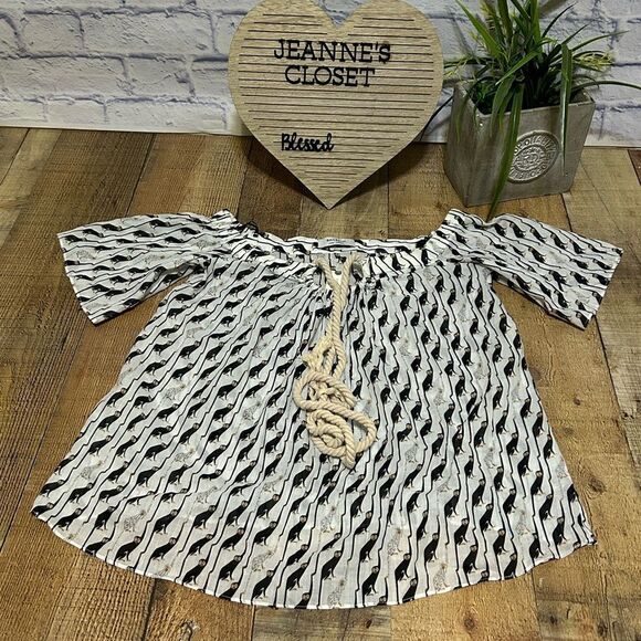 Bailey/44 Anthro Juniper Monkey Print Rope Tie Halter Top Breathable Blouse XS - Picture 6 of 13